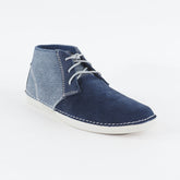 Mens Timberland Ballard Chukka A13D4 Blue Leather Canvas Lace Up Casual Shoes